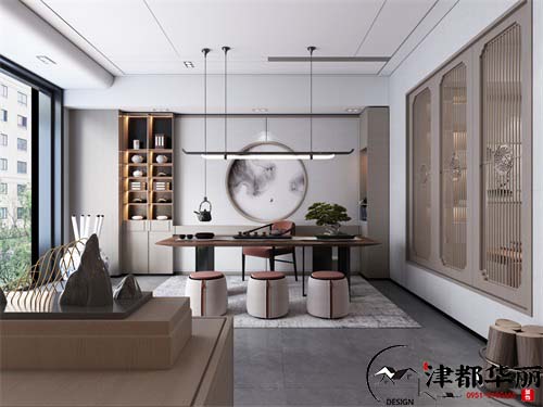 銀川悠然閑庭茶社設計方案鑒賞|銀川茶社設計裝修公司推薦